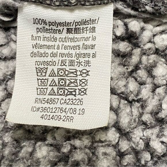 Victoria's Secret PINK Open Front Gray Sherpa Hooded Cardigan Women's Size Small - Picture 5 of 16